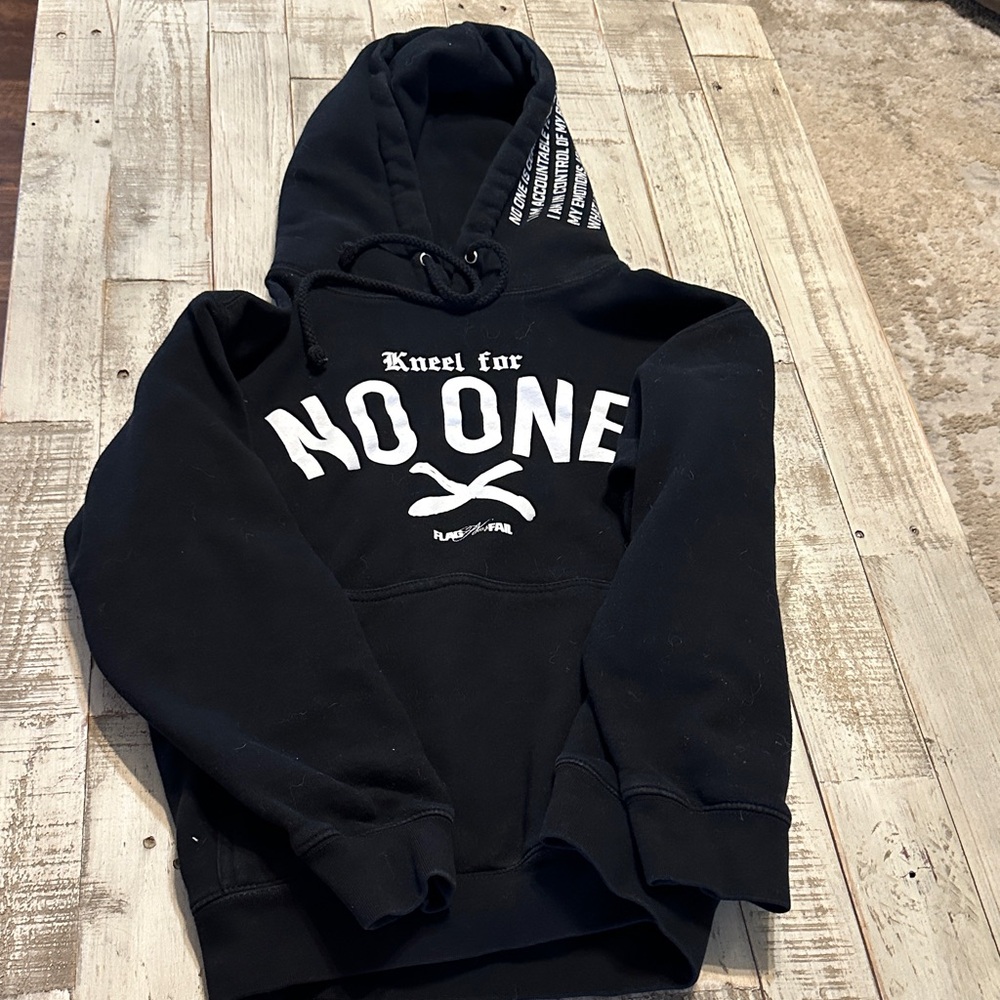 Flag Nor Fail Black Graphic Hoodie